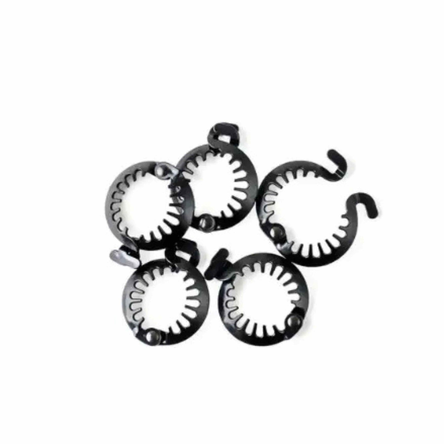 Puff Cuff Micro Black Pack - Hair Clamp - 1.5 Inch (5 Pcs)