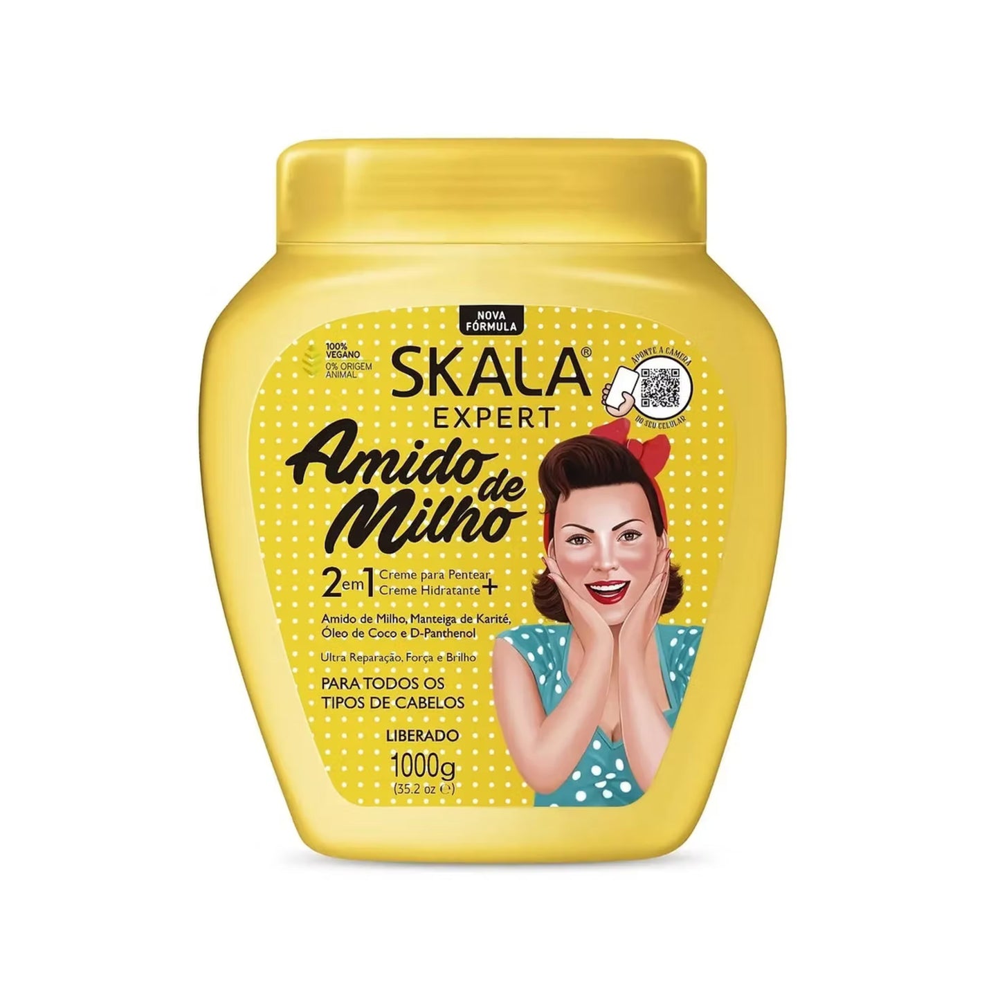 SKALA "Cornstarch" Amido de Milho 2 in 1 Hair Treatment Conditioning Cream 1kg
