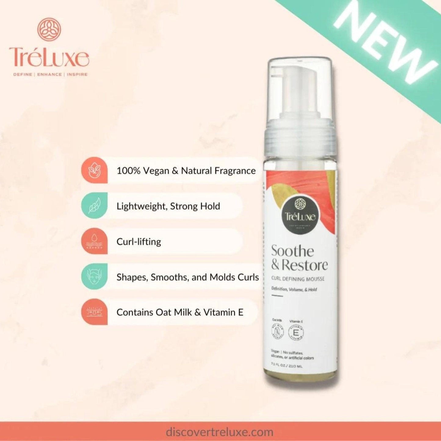 TréLuxe Soothe & Restore Curl Defining Mousse - Sunshine Curls