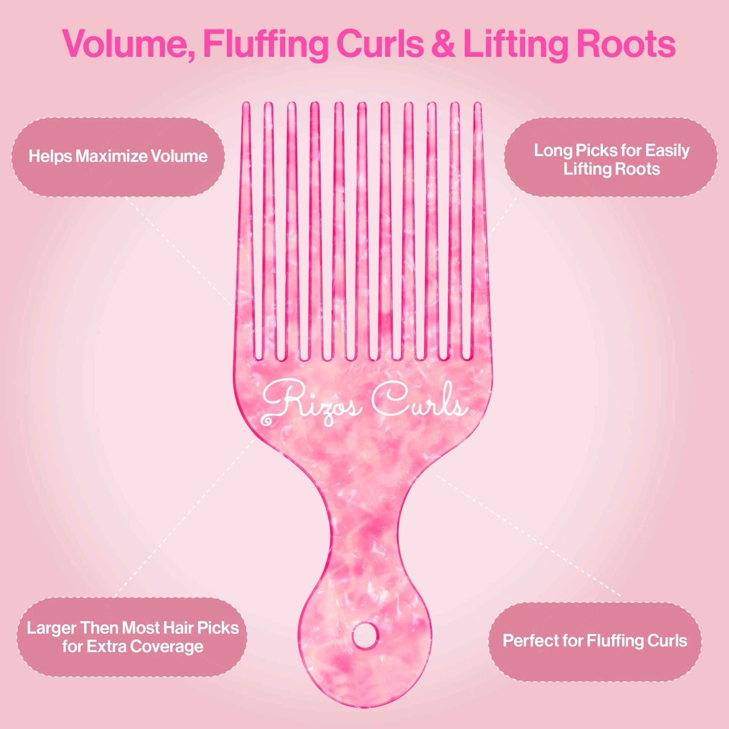 Rizos Curls Volume Hair Pick Comb