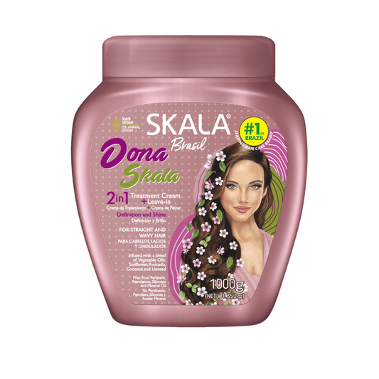 Skala Dona 2 in 1 Hair Treatment Conditioning Cream - "Straight/Wavy" 1kg