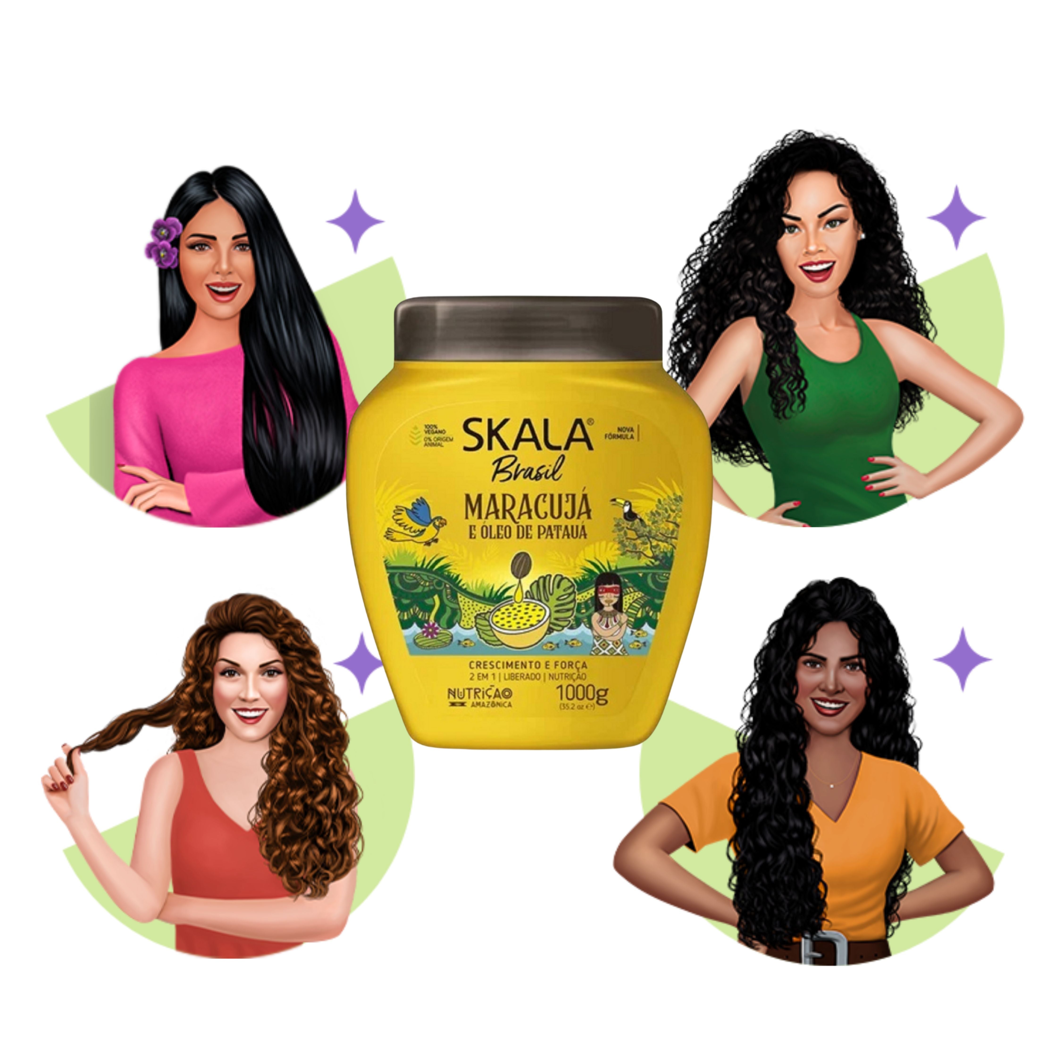 Yelow Skala Recomendations Curly Hair Skala Passionfruit & Pataua Oil Hair Treatment Cream - "Yellow Skala