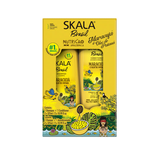 Skala Brasil Passion Fruit & Amazonian Olive Oil Shampoo & Conditioner Kit 325ml