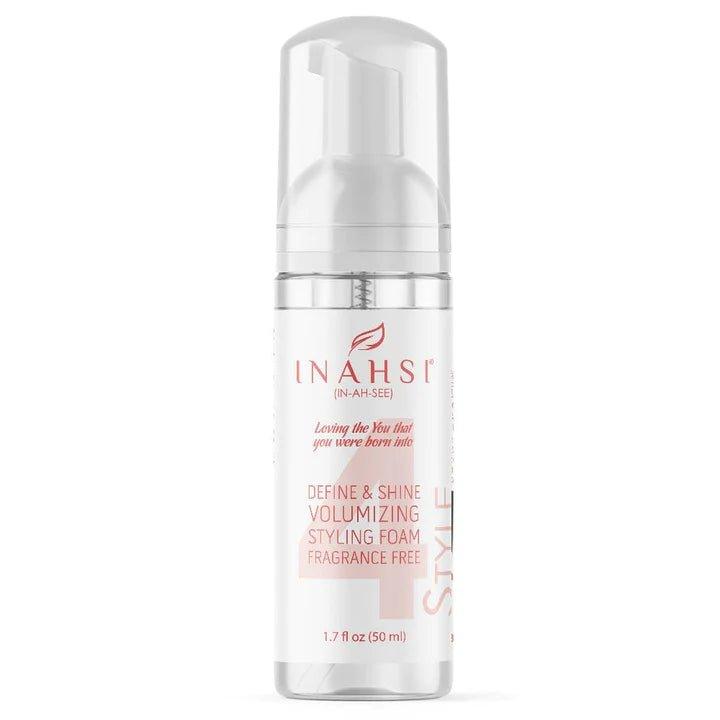 Inahsi Naturals Define & Shine Volumizing Styling Foam - Fragrance Free - Sunshine Curls
